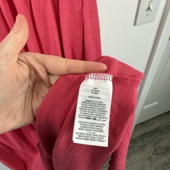 Boden Chloe Notch Jersey Shirt Midi Dress Pink Minimalist Womens UK 14 US 10 - Picture 6 of 9